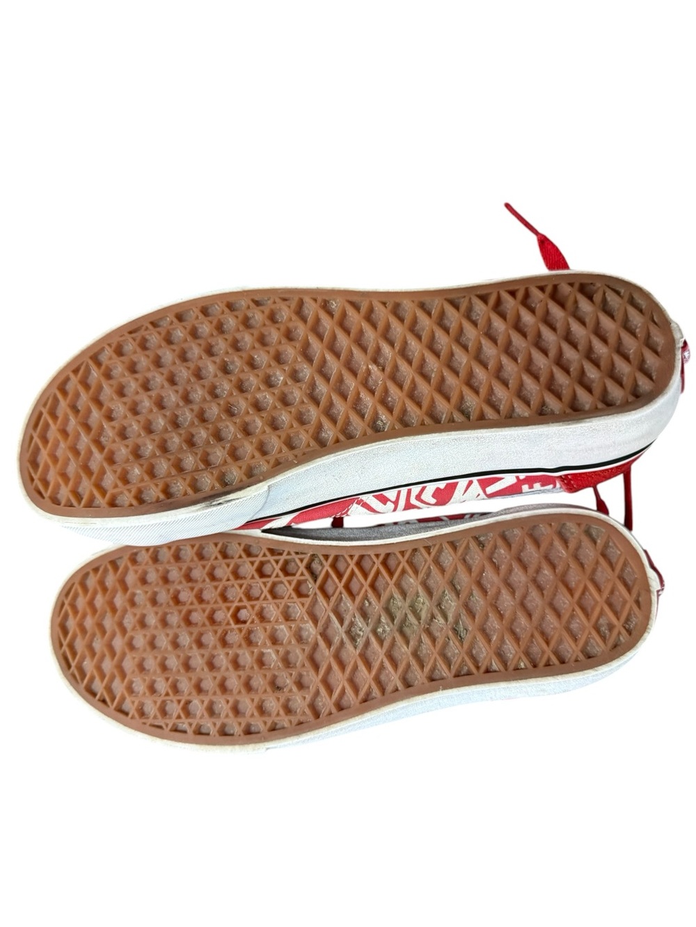 Vans Red White Checkered Sneakers Shoes Women's Size 8.5 - Picture 6 of 7